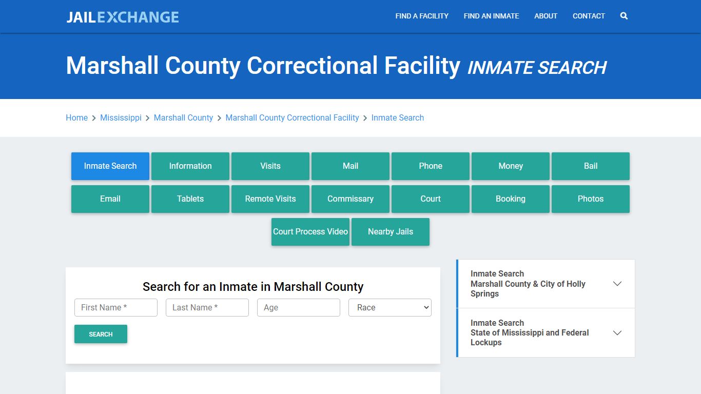 Marshall County Correctional Facility Inmate Search - Jail Exchange