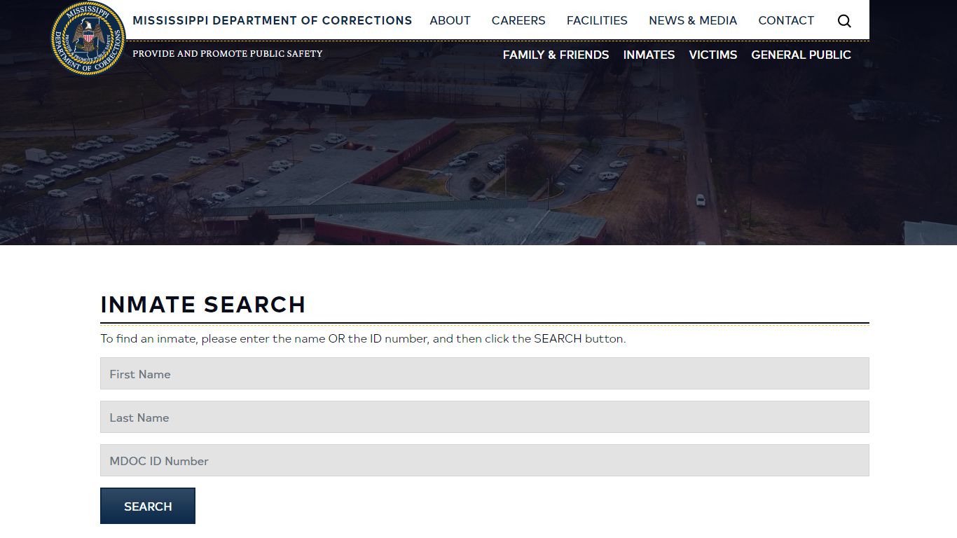 Inmate Search - Mississippi Department of Corrections